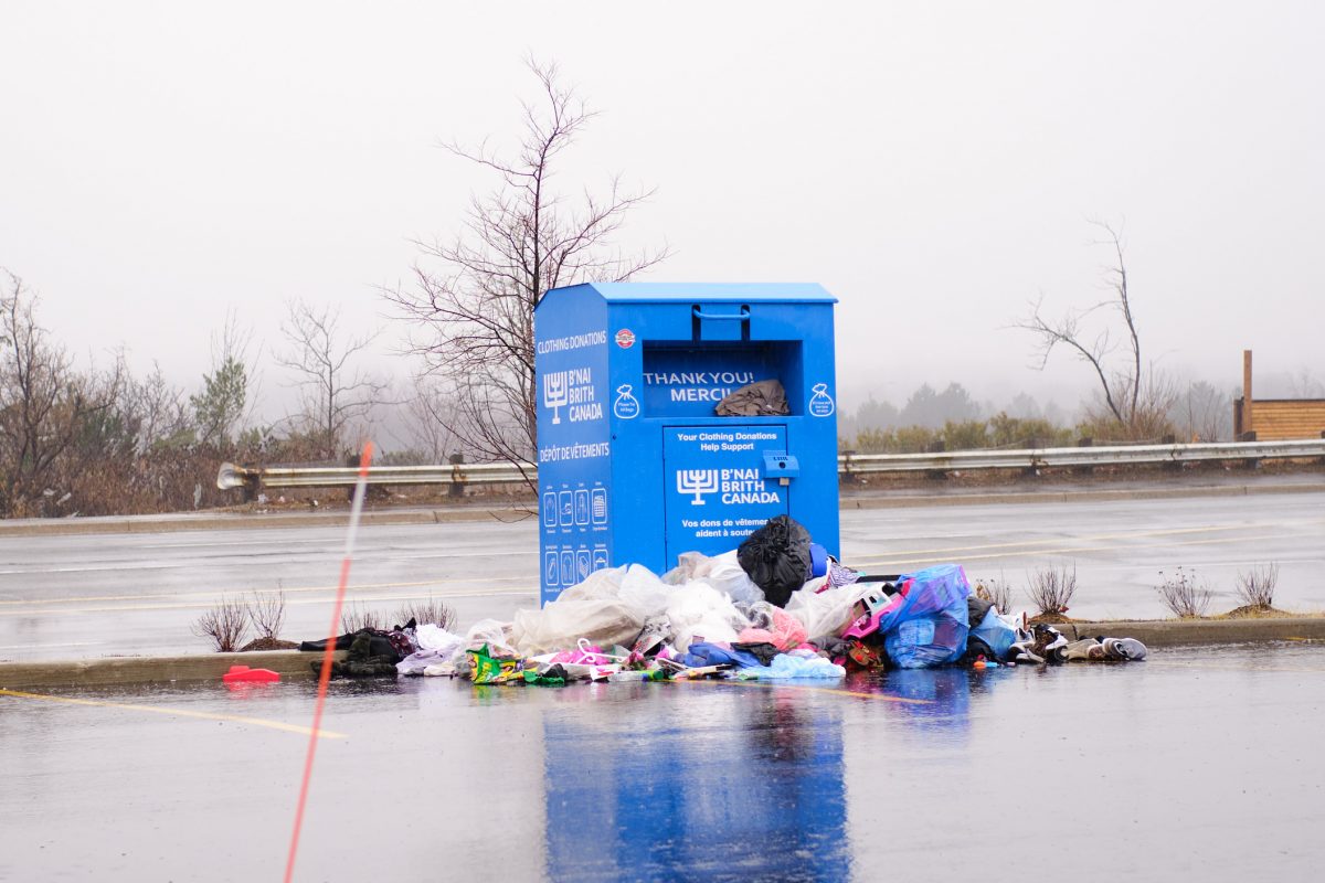 Litter around the donation box - Mississauga